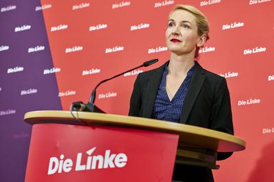 Ines Schwerdtner (Die Linke) Parteivorsitzende-stock-foto