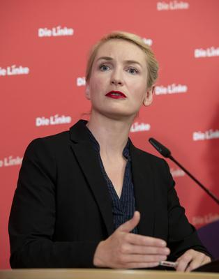 Ines Schwerdtner (Die Linke) Parteivorsitzende-stock-foto