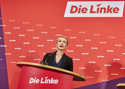Ines Schwerdtner (Die Linke) Parteivorsitzende-stock-foto