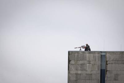 Berlin, Sicherheitsvorkehrungen f?r Selenskyj Besuch-stock-foto