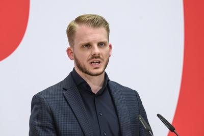 GER, Berlin, Pressekonferenz, Pressekonferenz mit dem designierten SPD-Generalsekretaer Tim Kluessendorf, nach Gremiensitzung, SPD, Politik im Atrium, Willy-Brandt-Haus, 02.06.25-stock-foto