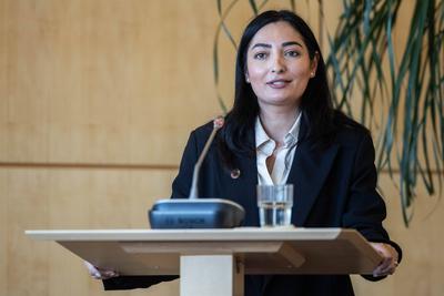 Amts?bergabe im Bundesministerium f?r wirtschaftliche Zusammenarbeit und Entwicklung-stock-foto