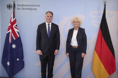 News Themen der Woche KW35 News Bilder des Tages Berlin, Christine Lambrecht trifft ihren australischen Amtskollegen Don-stock-photo