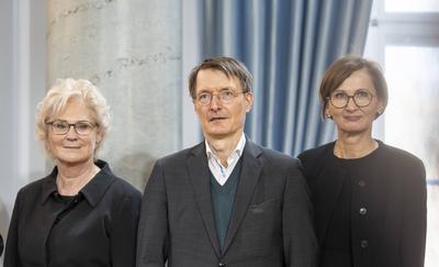 Neujahrsempfang für Repräsentanten des öffentlichen Lebens sowie engagierte Bürgerinnen und Bürger beim Bundespräsidente-stock-foto