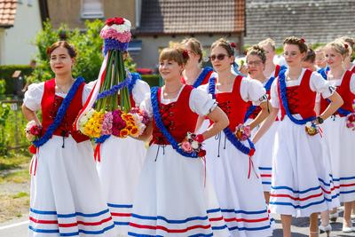 Johannisreiten Casel - sorbischer Brauch in der Lausitz DEU/Deutschland/Brandenburg/Casel, 18.06.2023, Johannisreiten in-stock-foto