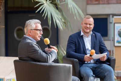 Bornheimer Ortsgespr?ch mit Thomas De Maiziere - 02.06.2025-stock-foto