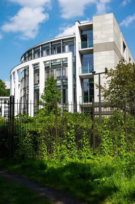 Hamburg, Germany, July 19, 2024 - International tribunal of law of the sea, a court house for nautical transportation-stock-photo