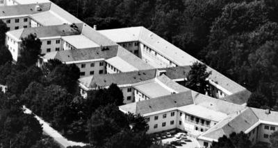 Sendeanstalt des Senders RadioFreeEurope in M?nchen !ACHTUNG LUFTAUFNAHME 100& HONORARAUFSCHLAG!-stock-foto