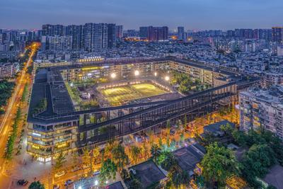 Scenery of Xicun compound in Chengdu PUBLICATIONxNOTxINxCHN 385434419657179166-stock-foto