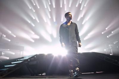 Drake The Canadian singer and actor Drake performed a live concert at Forum in Copenhagen. The artist from Toronto has-stock-photo