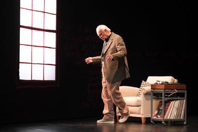 Charles Brauer (88) feiert mit dem Theaterst?ck Dienstags bei Morrie sein 70j?hriges B?hnenjubil?um, Fotoprobe am 16.1.2-stock-foto