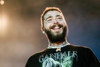 Post Malone live at Roskilde Festival 2022, Roskilde, Denmark Roskilde, Denmark. 29th, June 2022. The American rapper an-stock-photo