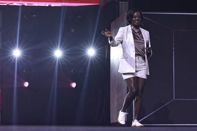 American actress Viola Davis participates in Vtex Day 2025 in Sao Paulo-stock-photo