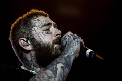 Post Malone live at Roskilde Festival 2022, Roskilde, Denmark Roskilde, Denmark. 29th, June 2022. The American rapper a-stock-photo