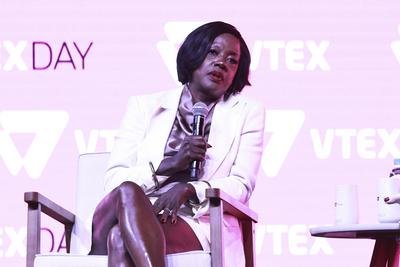 American actress Viola Davis participates in Vtex Day 2025 in Sao Paulo-stock-foto