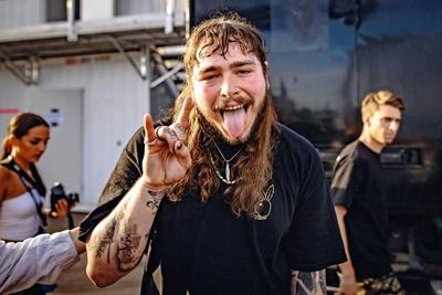 splash Festival 2017 Rapper Post Malone w?hrend eines Auftrittes im Rahmen des splash Festival 20-stock-foto