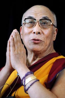 Der Dalai Lama (76) h?lt am Montag (22.08.11) in der Goethe-Universit?t in Frankfurt am Main einen Vortrag vor geladene-stock-photo