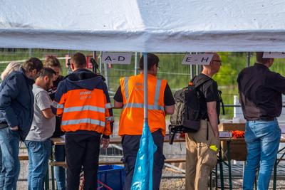 DHL Streik-stock-foto