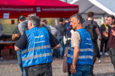 DHL Streik-stock-foto