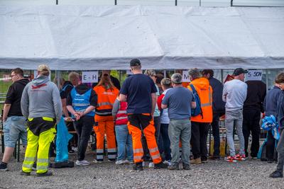 DHL Streik-stock-foto