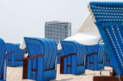 Strand in Warnem?nde-stock-foto