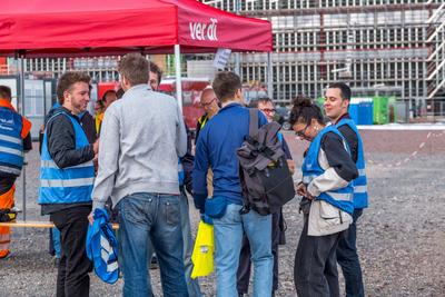 DHL Streik-stock-foto
