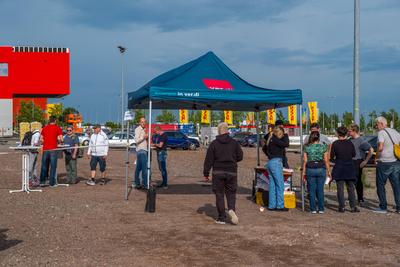 DHL Streik-stock-foto