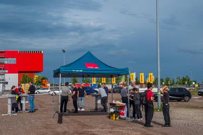 DHL Streik-stock-foto