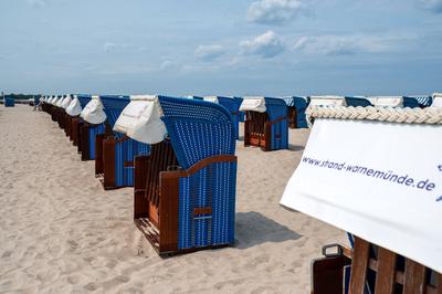 Strand in Warnem?nde-stock-foto
