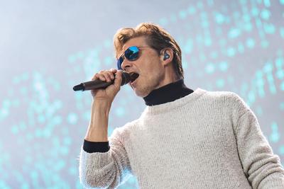 a-ha Bergen, Norway. 15th, June 2022. The Norwegian pop group a-ha performs a live concert during the Norwegian music fe-stock-photo