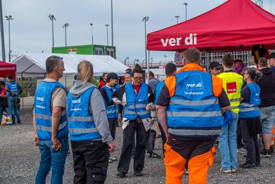 DHL Streik-stock-foto