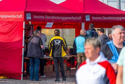 DHL Streik-stock-foto