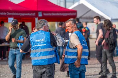 DHL Streik-stock-foto