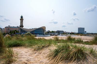 Strand in Warnem?nde-stock-foto