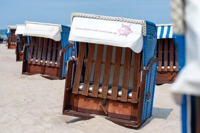 Strand in Warnem?nde-stock-foto
