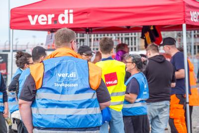DHL Streik-stock-foto
