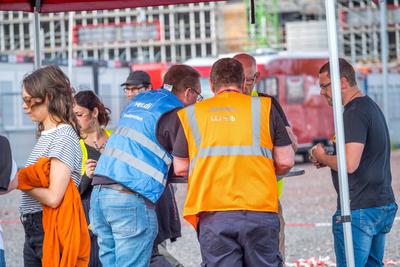 DHL Streik-stock-foto