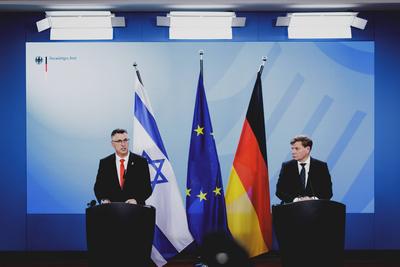 Aussenminister Wadephul empfaengt Gideon Sa’ar-stock-foto