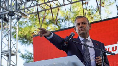 The chairman of the main opposition party CHP, Ozgur Ozel attended to opening ceremony The chairman of the main oppositi-stock-foto