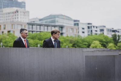 Aussenminister Wadephul empfaengt Gideon Sa’ar-stock-foto