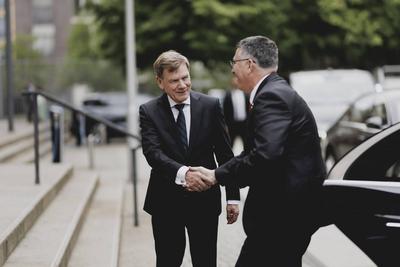 Aussenminister Wadephul empfaengt Gideon Sa’ar-stock-foto