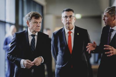 Aussenminister Wadephul empfaengt Gideon Sa’ar-stock-foto