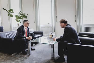 Aussenminister Wadephul empfaengt Gideon Sa’ar-stock-foto