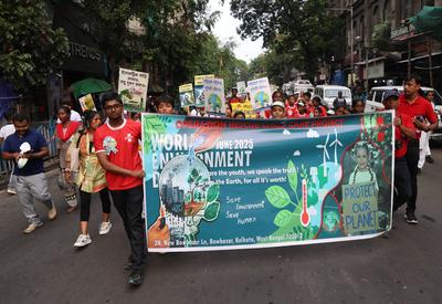 World Environment Day rally in Kolkata, India-stock-photo