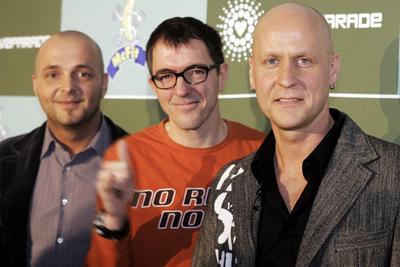 67/ Maurice Maue, Pressesprecher, Dr. Motte, DJ, Rainer Schaller, Geschaeftsfuehrer Mc Fit, Gesellschafter, Sponsor Love-stock-foto