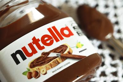 August 20, 2024, Paraguay. Hazelnut cream with cocoa and milk from the Nutella brand. The product is currently sold in o-stock-photo