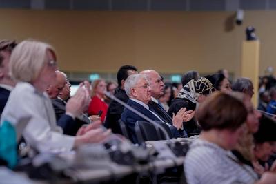 Iraqi President Abdul Latif Jamal Rashid participates with leaders, heads of state, and delegations in the Oceans Conference in Nice,-stock-foto