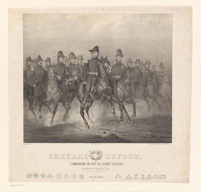 RECORD DATE NOT STATED  Portraits of sixteen soldiers on horseback, Friedrich Wagner, After Jean de Humnicki, After H. F-stock-photo