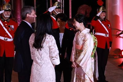 Arrival and reception of Her Imperial Highness of Japan, Princess Kako at the Bandeirantes Palace in Sao Paulo-stock-foto