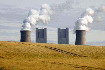 RWE Kraftwerk Neurath-stock-foto